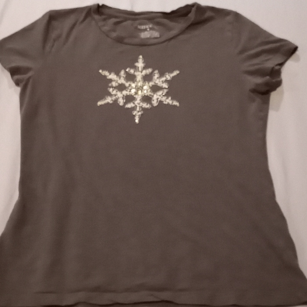 Sequin Snowflake Tee